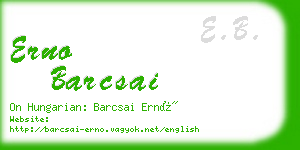 erno barcsai business card